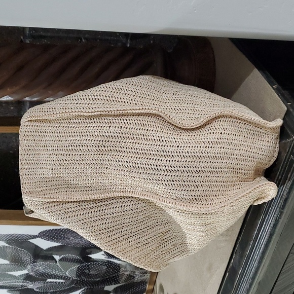 NWT VICTORIA'S SECRET LARGE NATURAL FAUX STRAW TOTE OVERNIGHT BEACH FUN … - Picture 6 of 9